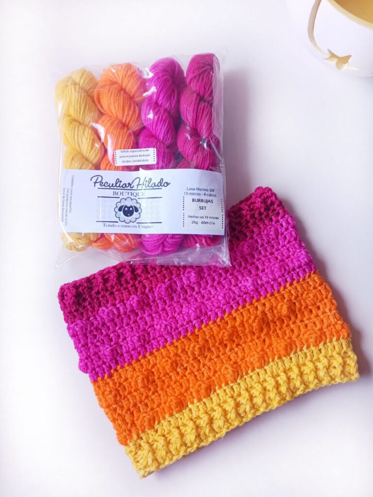 Cuello burbujas y lanas SET